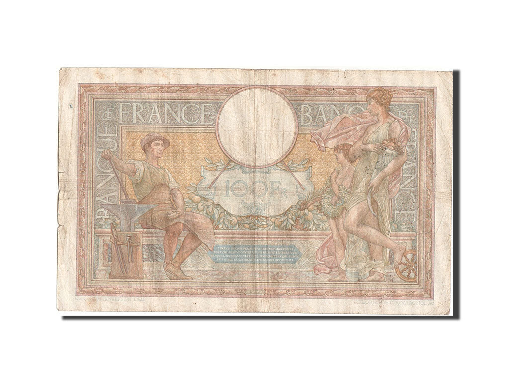 Banknote, France, 100 Francs, 100 F 1908-1939 ''Luc Olivier Merson'', 1938