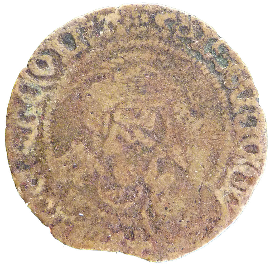 Francia, 6 Denarius, 1548, MB, Bronzo, Boudeau:2050 V