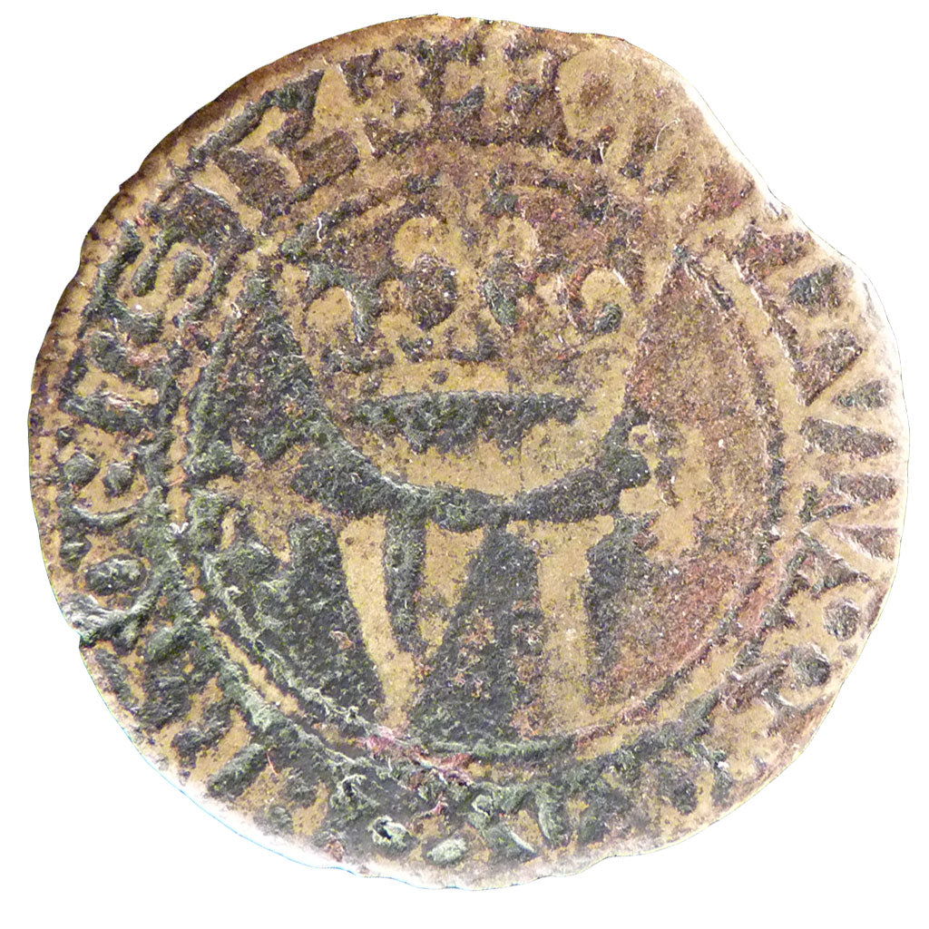Francia, 6 Denarius, 1548, MB, Bronzo, Boudeau:2050 V