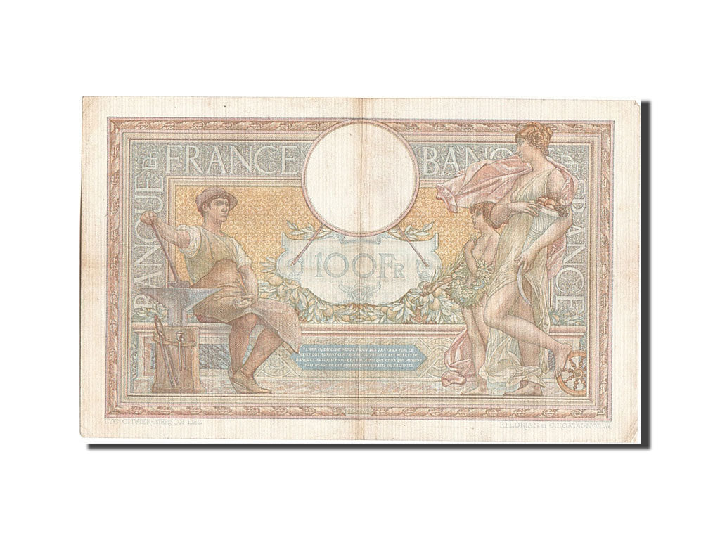 France, 100 Francs, 100 F 1908-1939 ''Luc Olivier Merson'', 1938, KM #86b,...