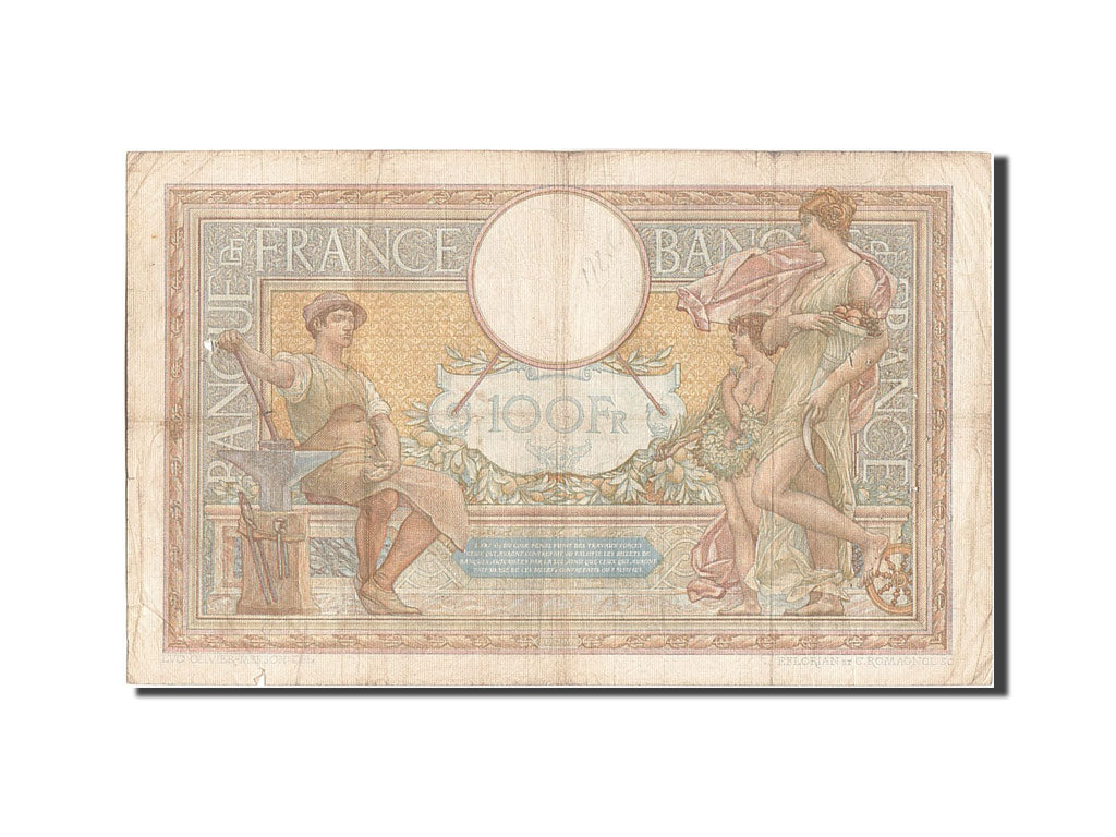 Banknote, France, 100 Francs, 100 F 1908-1939 ''Luc Olivier Merson'', 1938