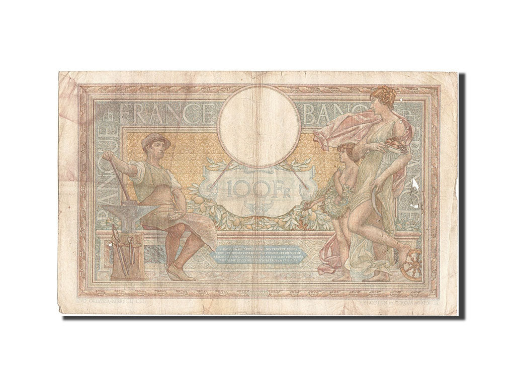 Banknote, France, 100 Francs, 100 F 1908-1939 ''Luc Olivier Merson'', 1938