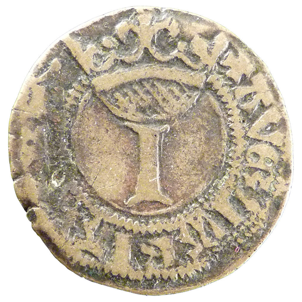 Francia, Denarius, MB+, Bronzo, Boudeau:2055