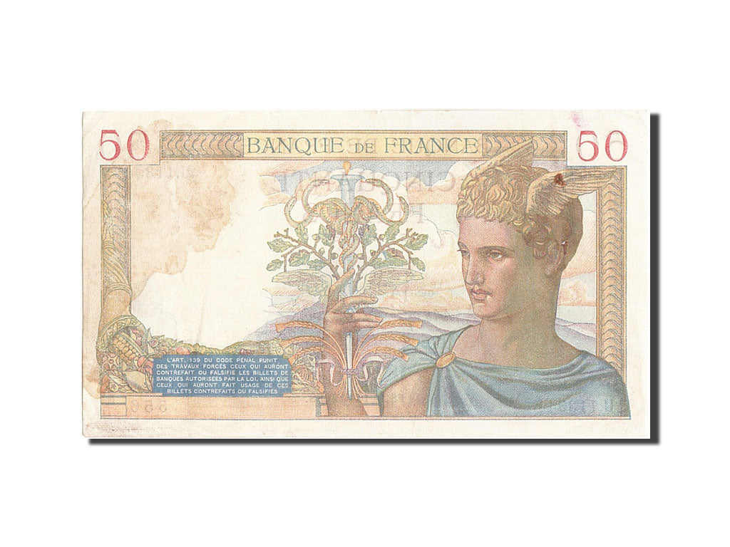 Biljet, Frankrijk, 50 Francs, 50 F 1934-1940 ''Cérès'', 1939, 1939-10-19, TB