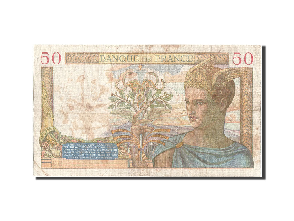 Banknote, France, 50 Francs, 50 F 1934-1940 ''Cérès'', 1939, 1939-12-21
