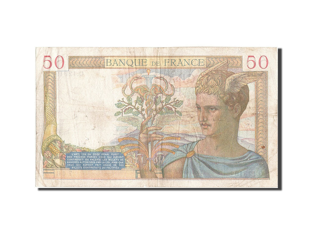 Banknote, France, 50 Francs, 50 F 1934-1940 ''Cérès'', 1940, 1940-03-14