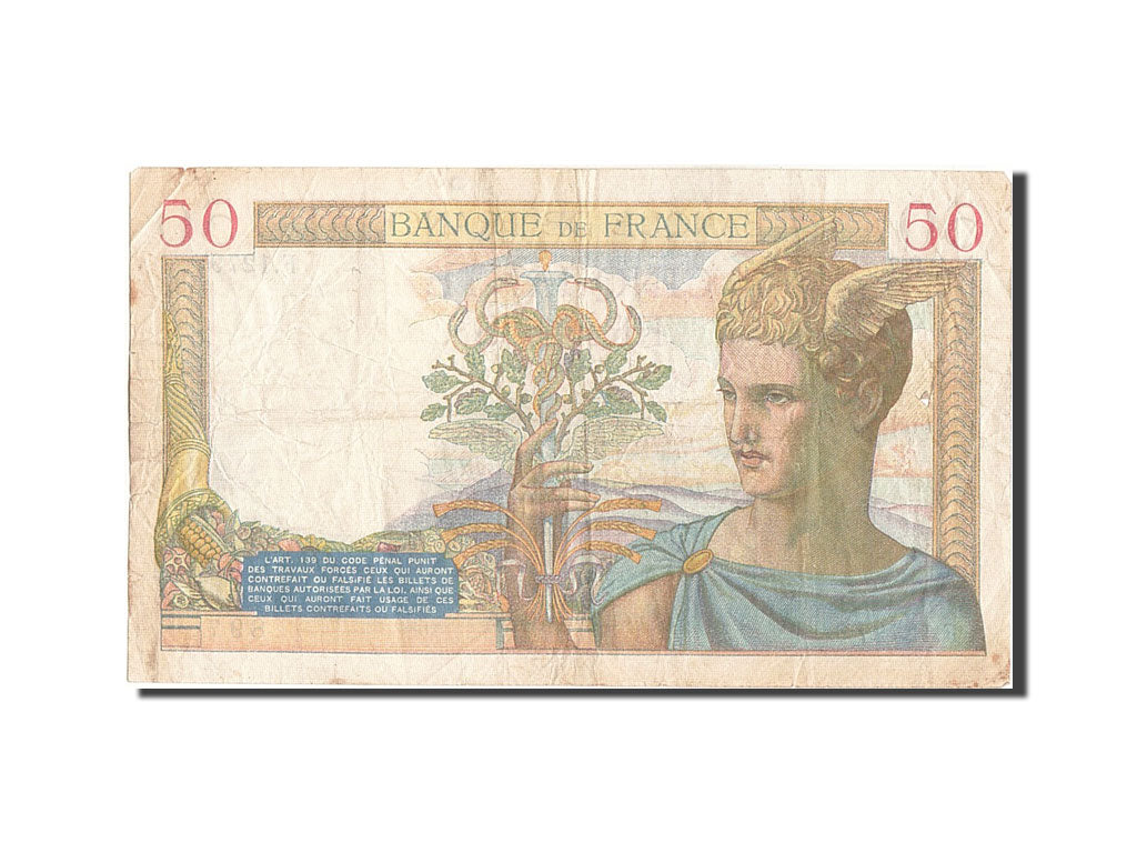 Banknote, France, 50 Francs, 50 F 1934-1940 ''Cérès'', 1940, 1940-02-29