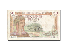France, 50 Francs, 50 F 1934-1940 ''Cérès'', 1937, KM #85b, 1937-12-30, V...