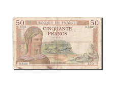 France, 50 Francs, 50 F 1934-1940 ''Cérès'', 1935, KM #81, 1935-12-05, VG(8-10),