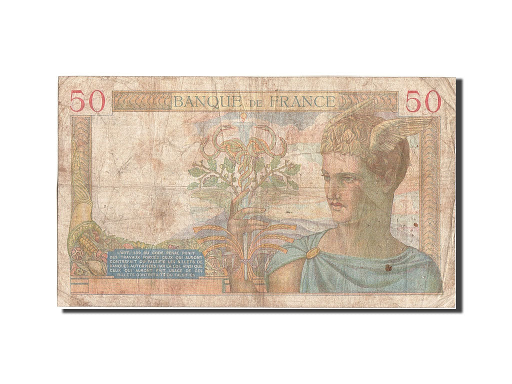 Banknote, France, 50 Francs, 50 F 1934-1940 ''Cérès'', 1935, 1935-09-26