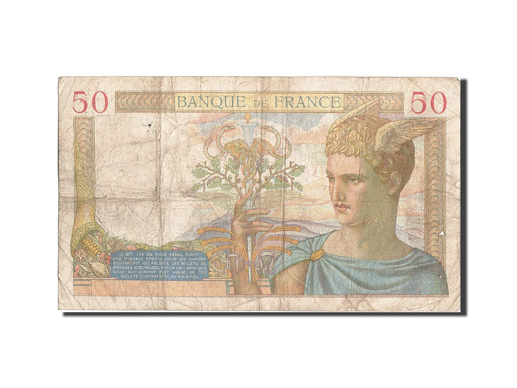 Geldschein, Frankreich, 50 Francs, 50 F 1934-1940 ''Cérès'', 1935, SGE