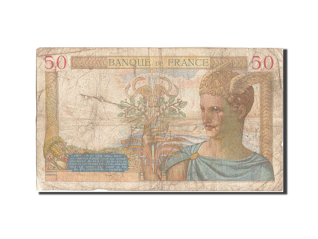 Francia, 50 Francs, 50 F 1934-1940 ''Cérès'', 1935, KM:81, 1935-04-25, B, F...