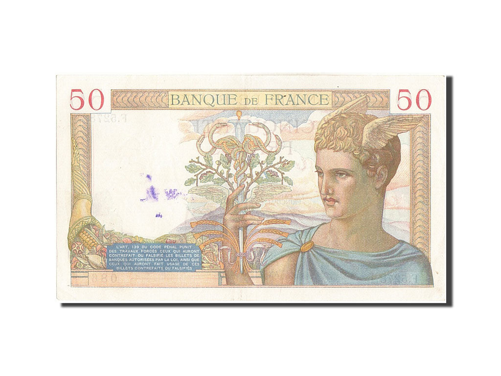 Billete, Francia, 50 Francs, 50 F 1934-1940 ''Cérès'', 1936, 1936-12-03, MBC