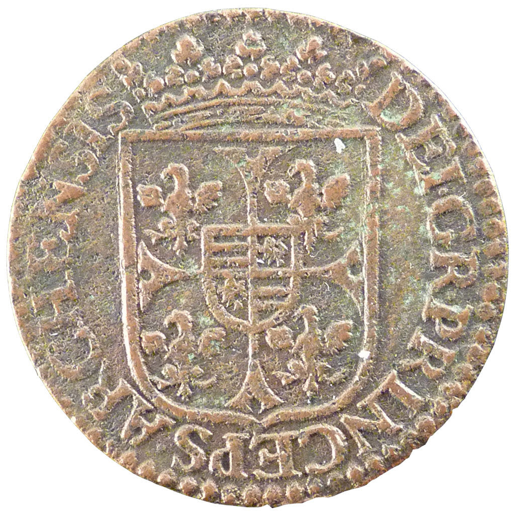 Moneta, TERYTORIA FRANCUSKIE, NEVERS & RETHEL, Charles de Gonzague, 2 Liard