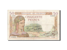 France, 50 Francs, 50 F 1934-1940 ''Cérès'', 1937, KM #81, 1937-05-27, VF(20-25)