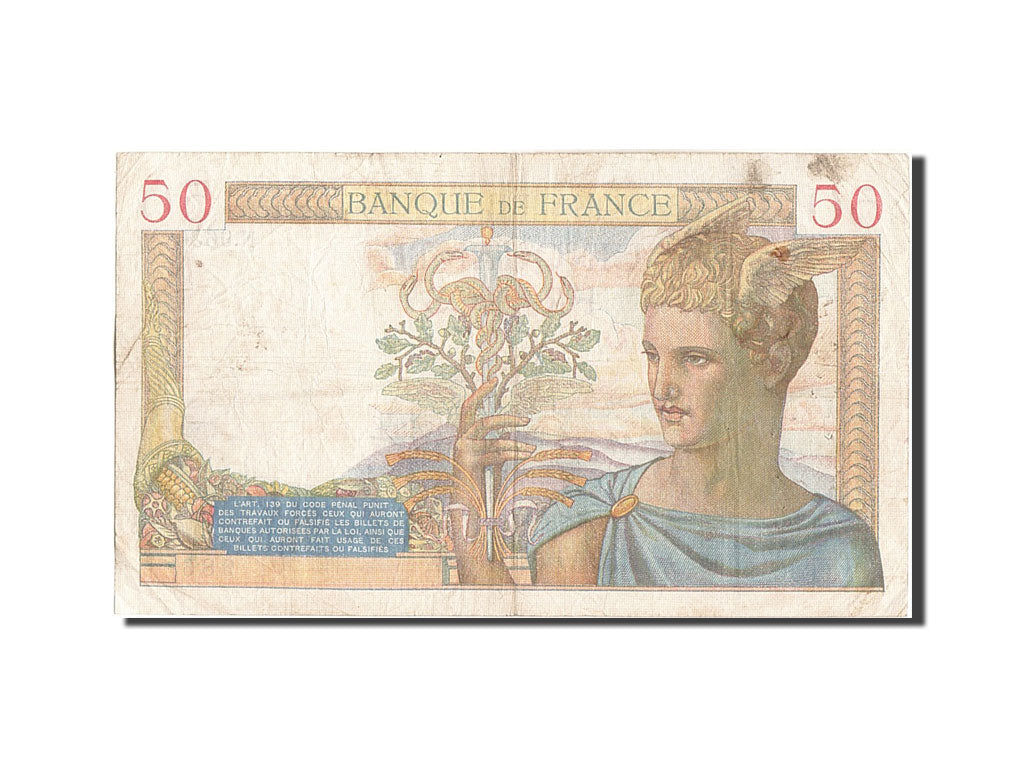 Banknote, France, 50 Francs, 50 F 1934-1940 ''Cérès'', 1939, 1939-02-02
