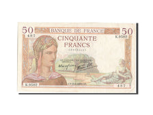 France, 50 Francs, 50 F 1934-1940 ''Cérès'', 1939, KM #85b, 1939-02-02, V...