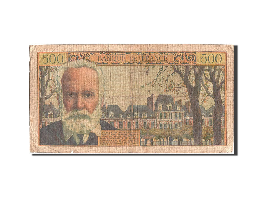France, 500 Francs, 500 F 1954-1958 ''Victor Hugo'', 1954, KM #133a,...