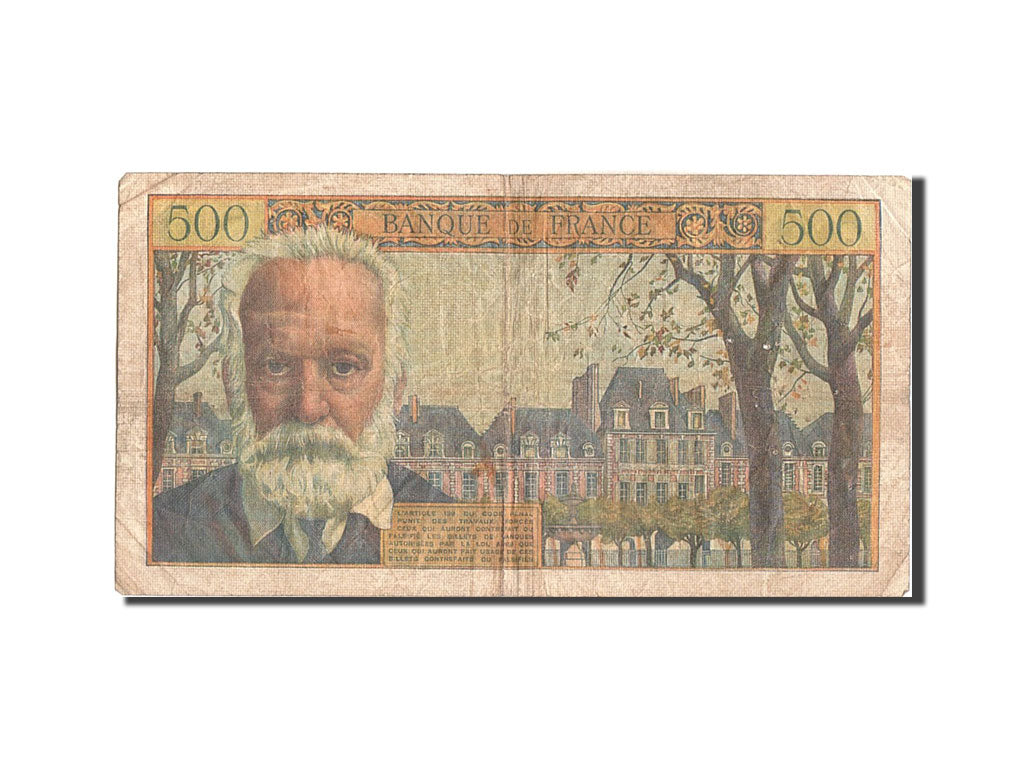France, 500 Francs, 500 F 1954-1958 ''Victor Hugo'', 1954, KM #133a,...