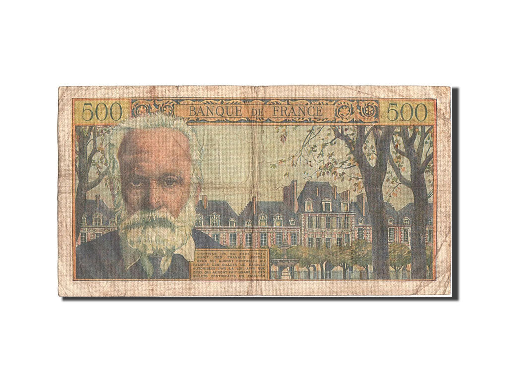 France, 500 Francs, 500 F 1954-1958 ''Victor Hugo'', 1955, KM #133a,...
