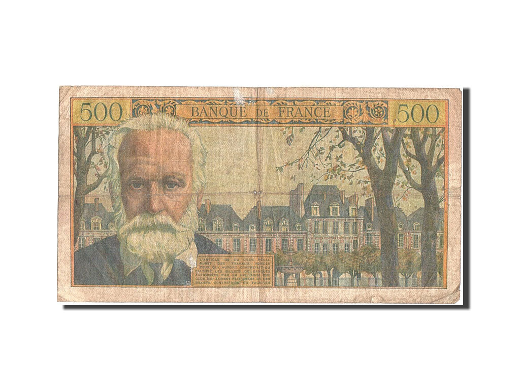 France, 500 Francs, 500 F 1954-1958 ''Victor Hugo'', 1958, KM #133b,...