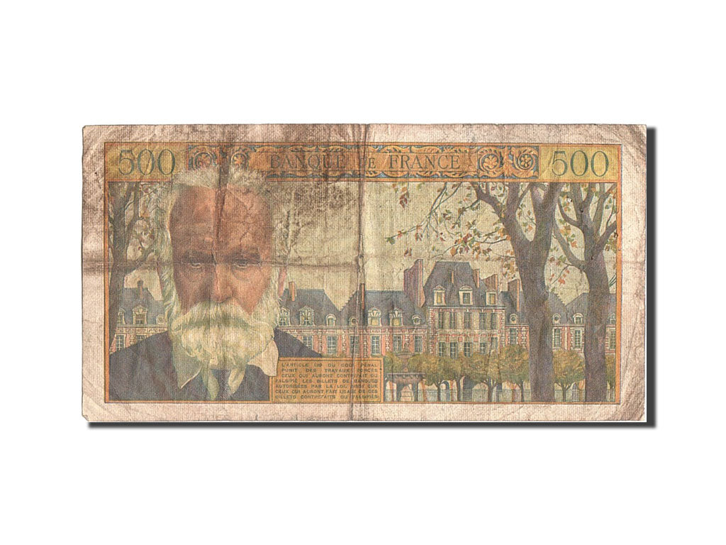 France, 500 Francs, 500 F 1954-1958 ''Victor Hugo'', 1957, KM #133b,...