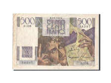 France, 500 Francs, 500 F 1945-1953 ''Chateaubriand'', 1952, KM #129c,...