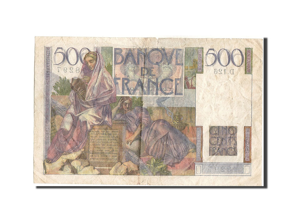 France, 500 Francs, 500 F 1945-1953 ''Chateaubriand'', 1952, KM #129c,...