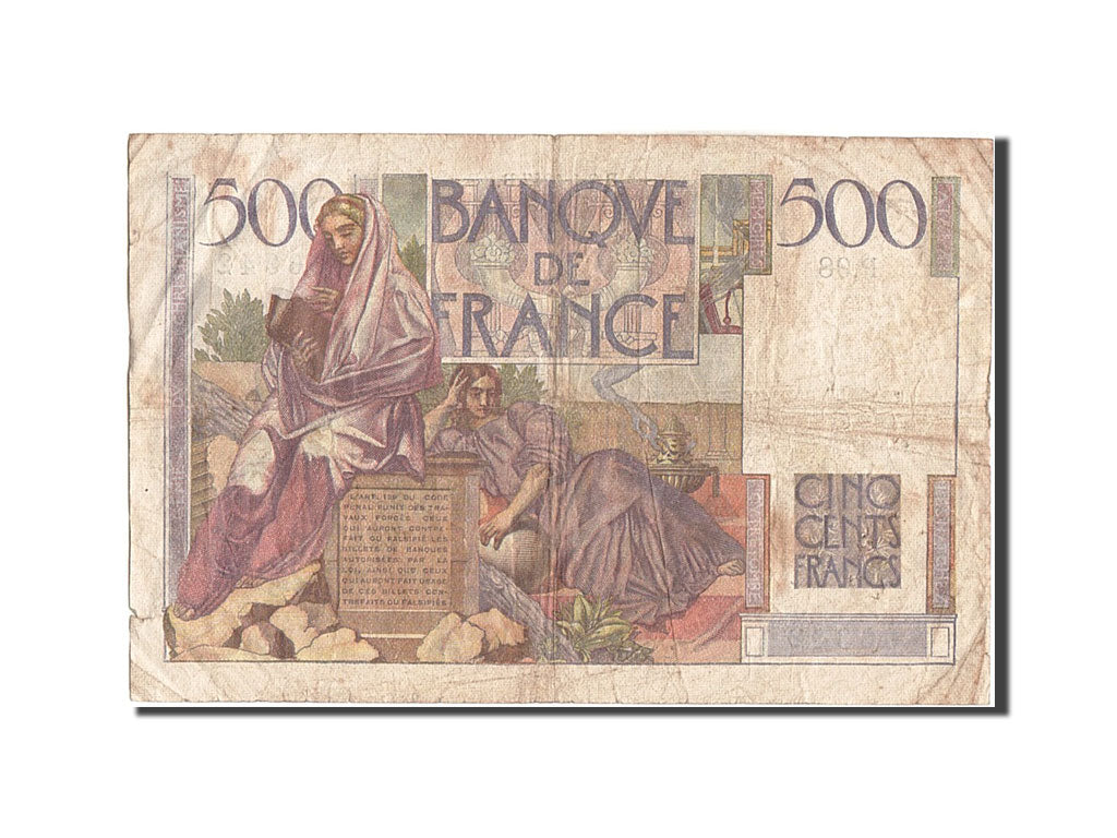 France, 500 Francs, 500 F 1945-1953 ''Chateaubriand'', 1947, KM #129a,...