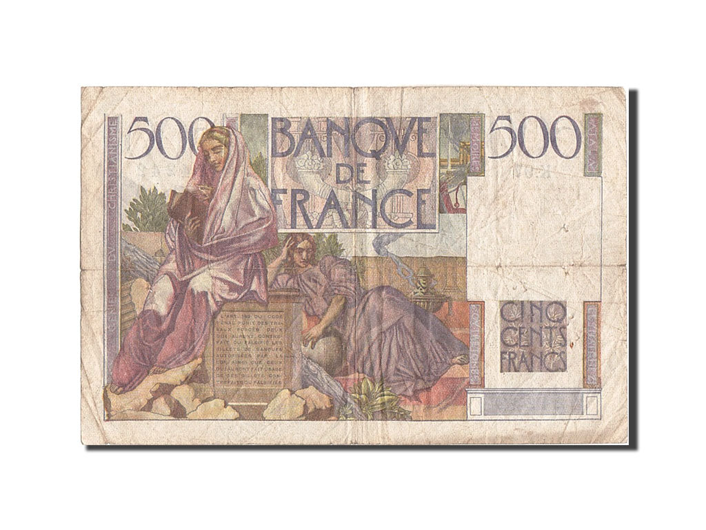 France, 500 Francs, 500 F 1945-1953 ''Chateaubriand'', 1947, KM #129a,...