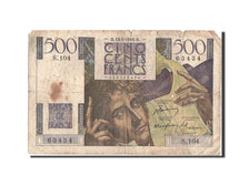 Geldschein, Frankreich, 500 Francs, 500 F 1945-1953 ''Chateaubriand'', 1948