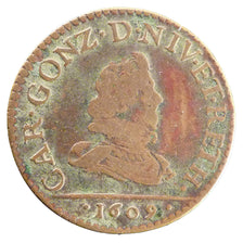FRENCH STATES, 2 Liard, 1609, KM #12.1, VF(30-35), Copper, Boudeau #1806, 5.10