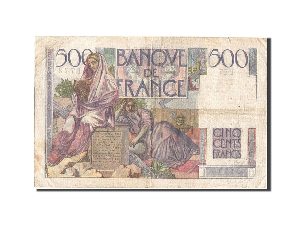 France, 500 Francs, 500 F 1945-1953 ''Chateaubriand'', 1946, KM #129a,...