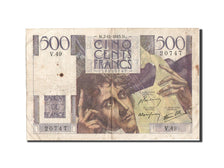 France, 500 Francs, 500 F 1945-1953 ''Chateaubriand'', 1945, KM #129a,...