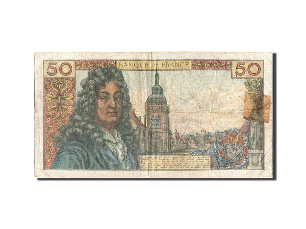 Biljet, Frankrijk, 50 Francs, 50 F 1962-1976 ''Racine'', 1972, TB