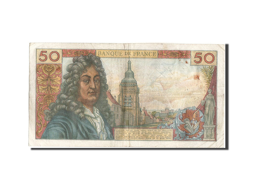 Banknote, France, 50 Francs, 50 F 1962-1976 ''Racine'', 1967, 1967-12-07