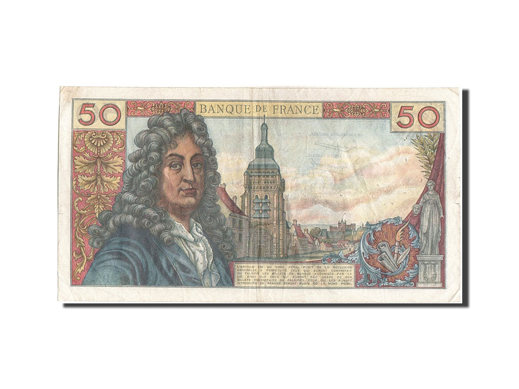 Banknote, France, 50 Francs, 50 F 1962-1976 ''Racine'', 1962, 1962-06-07
