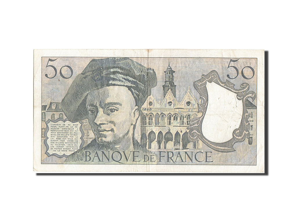 France, 50 Francs, 50 F 1976-1992 ''Quentin de La Tour'', 1978, KM #152a,...