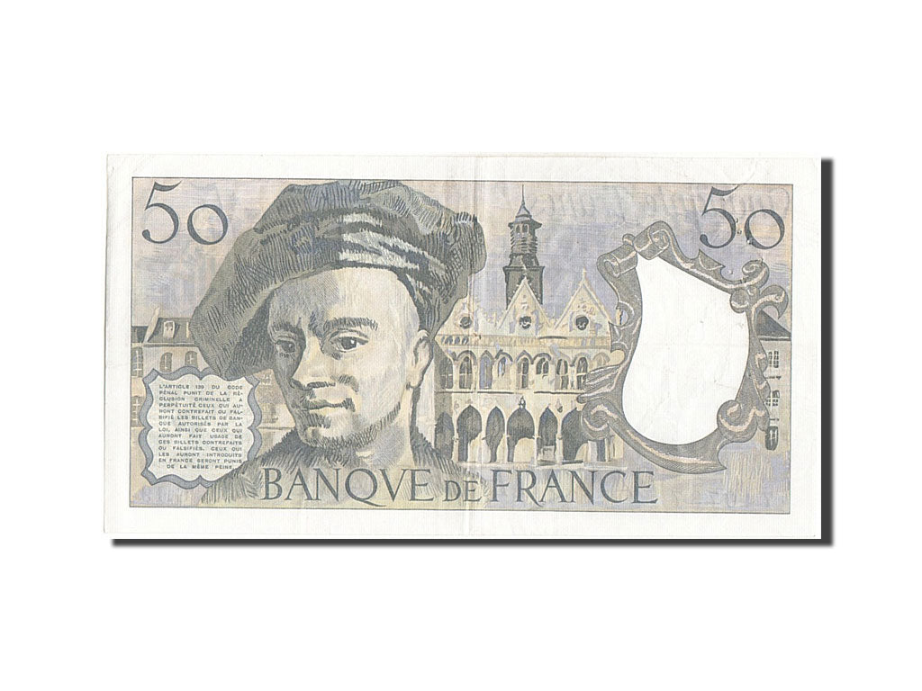 Billete, Francia, 50 Francs, 50 F 1976-1992 ''Quentin de La Tour'', 1980, BC+