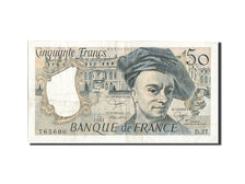 France, 50 Francs, 50 F 1976-1992 ''Quentin de La Tour'', 1982, KM #152b,...