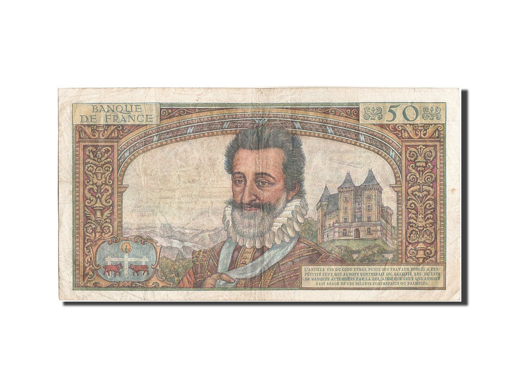 Billete, Francia, 50 Nouveaux Francs, 50 NF 1959-1961 ''Henri IV'', 1959