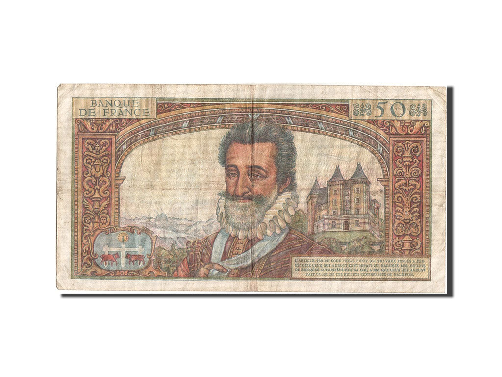 Billete, Francia, 50 Nouveaux Francs, 50 NF 1959-1961 ''Henri IV'', 1959