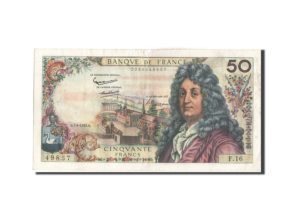 France, 50 Francs, 50 F 1962-1976 ''Racine'', 1962, KM #148a, 1962-06-07,...