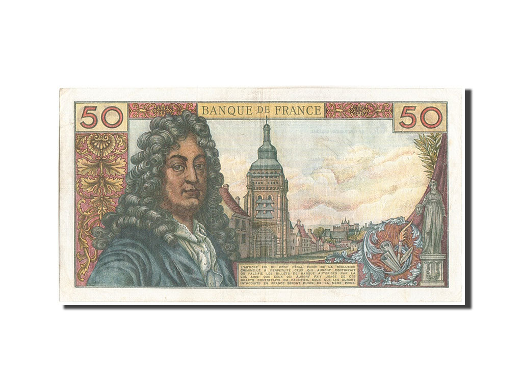 Francia, 50 Francs, 50 F 1962-1976 ''Racine'', 1972, KM:148d, BB+, Fayette:64.21