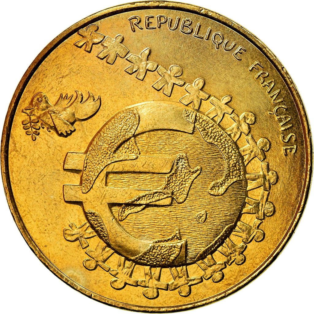 France, 1/4 Euro, 2002, MS(65-70), Aluminum-Bronze, KM:1293