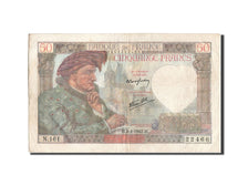 Geldschein, Frankreich, 50 Francs, 50 F 1940-1942 ''Jacques Coeur'', 1942
