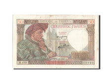 Francia, 50 Francs, 50 F 1940-1942 ''Jacques Coeur'', 1941, KM:93, 1941-12-18...