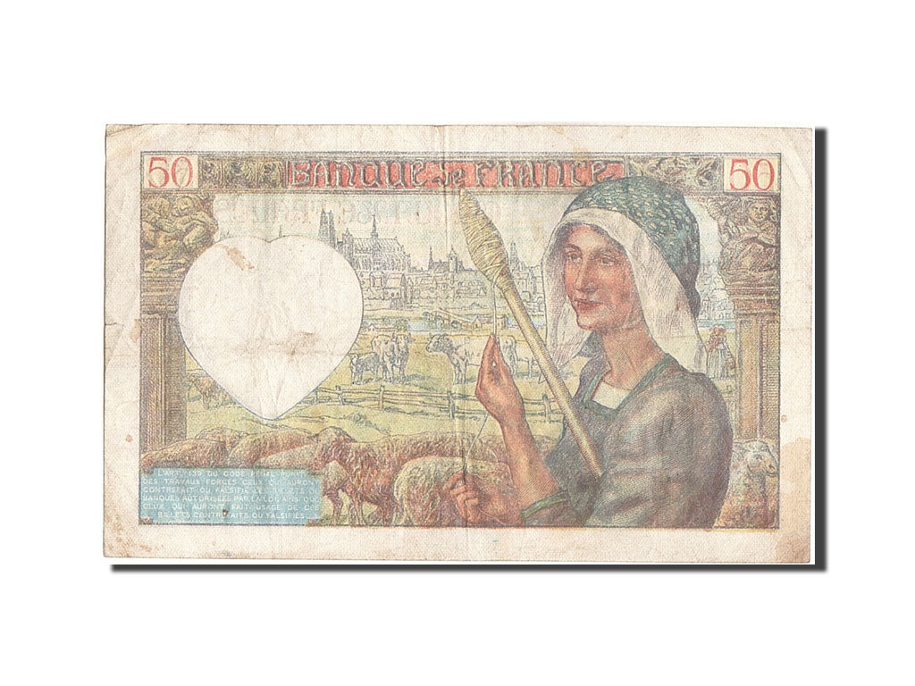 Francia, 50 Francs, 50 F 1940-1942 ''Jacques Coeur'', 1941, KM:93, 1941-12-18...