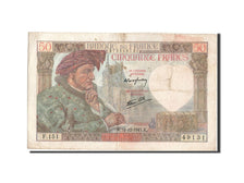 Banknot, Francja, 50 Francs, Jacques Coeur, 1941, 1941-12-18, VF(30-35)