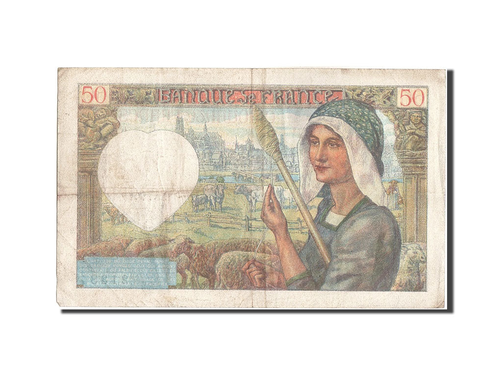 Francia, 50 Francs, 50 F 1940-1942 ''Jacques Coeur'', 1940, KM:93, 1942-01-08...